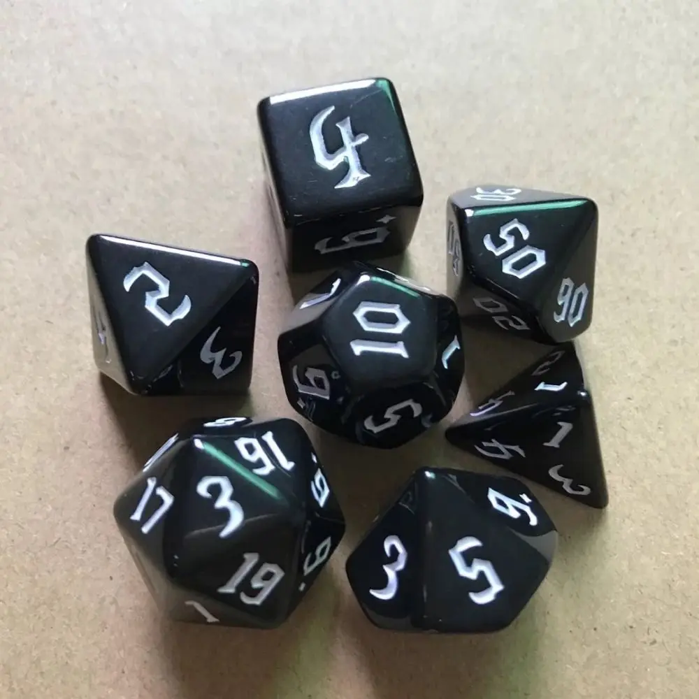 Juego de dados poliédricos opacos acrílico multifaceta digital DND - imagen 3