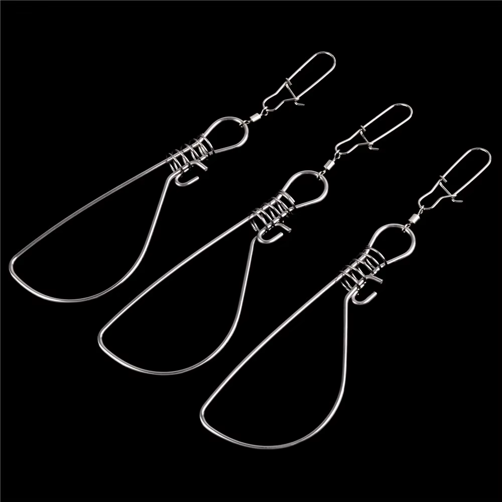 Clips mosquetón de pesca acero inoxidable para gran juego