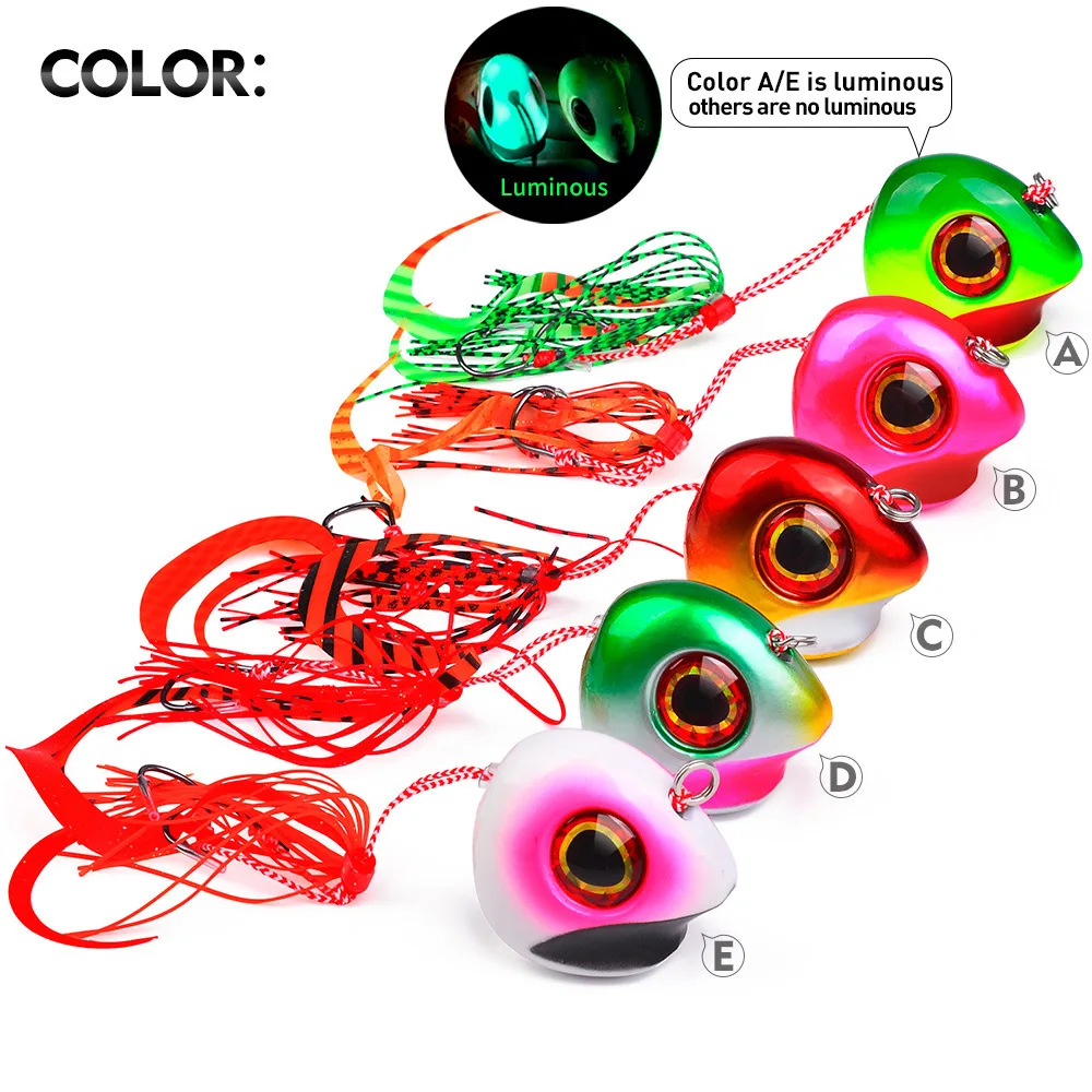 LHFSH Señuelo Jig Luminoso Pulpo doble anzuelo para calamar - imagen 5