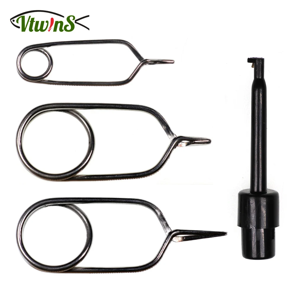 Alicates hackle de acero inox Vtwins para atar moscas y clips