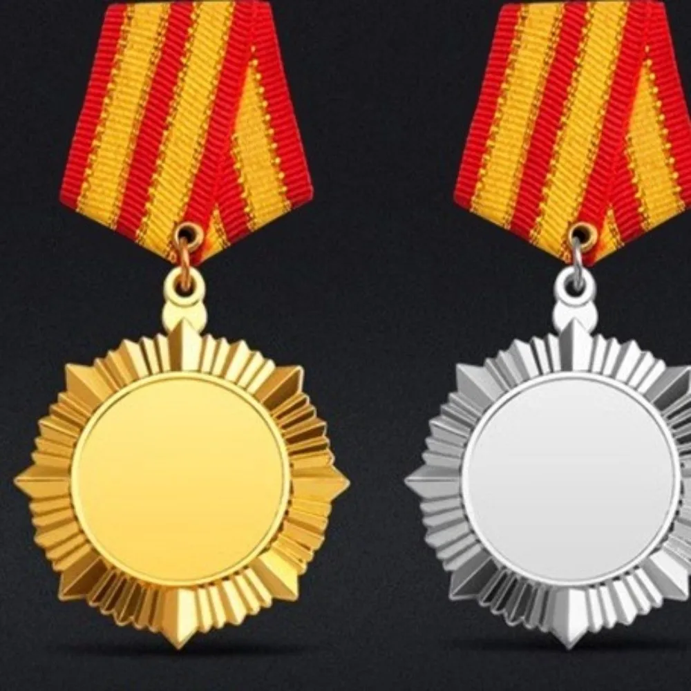 Medallas deportivas metálicas oro plata bronce para ganadores