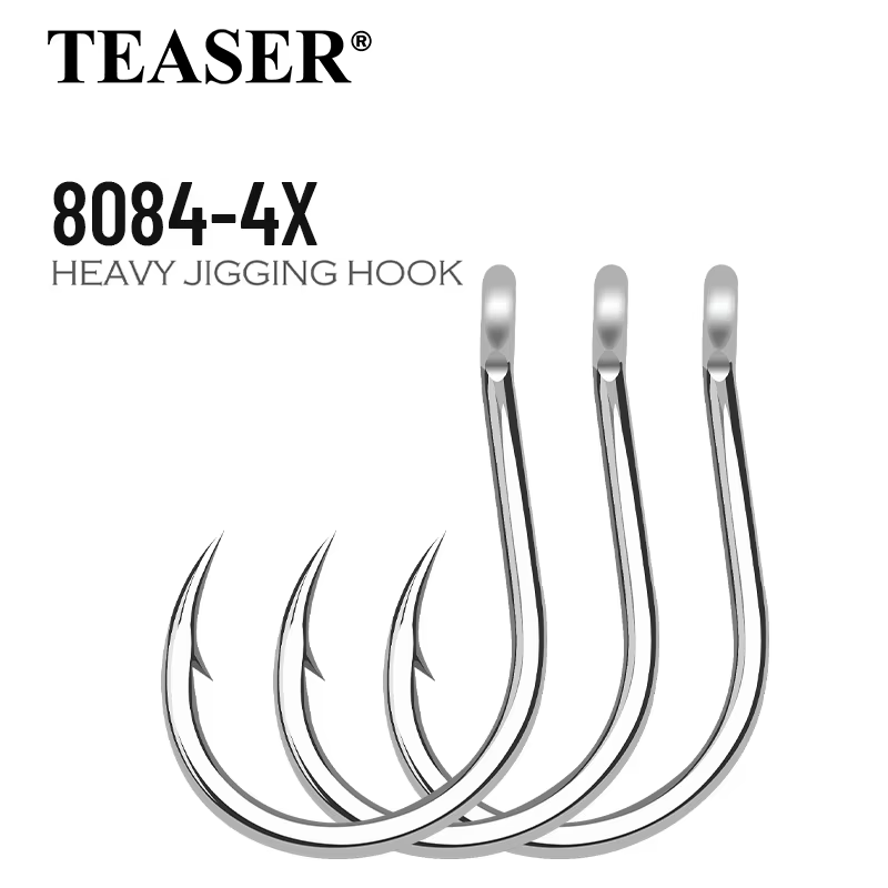 Anzuelos Teaser para Jigging Pesado 4X – Alto Carbono para Agua Salada - imagen 4
