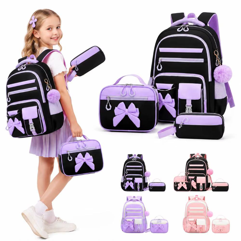 Mochila infantil impermeable con lonchera y estuche – capacidad - imagen 4