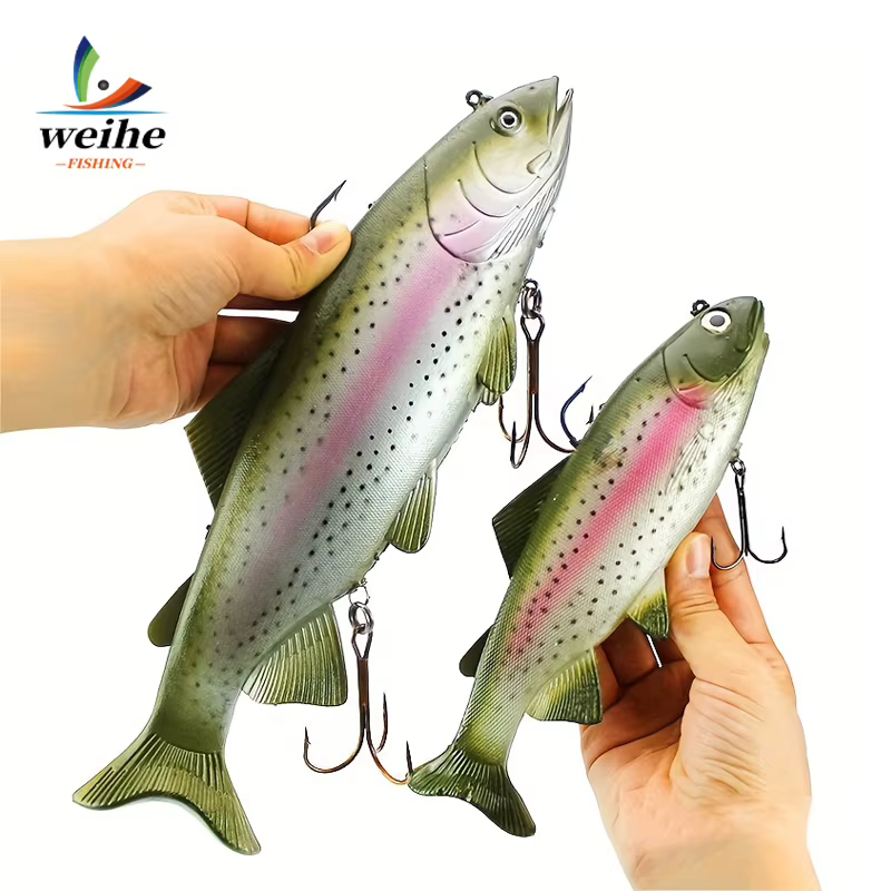 WEIHE Señuelos de pesca para aguas profundas, gris moteado