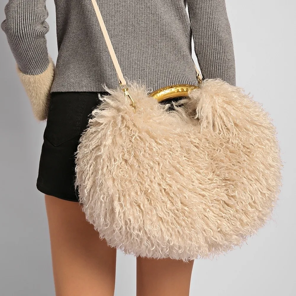 Bolso de Hombro Sintético Suave, color sólido, gran capacidad - imagen 5