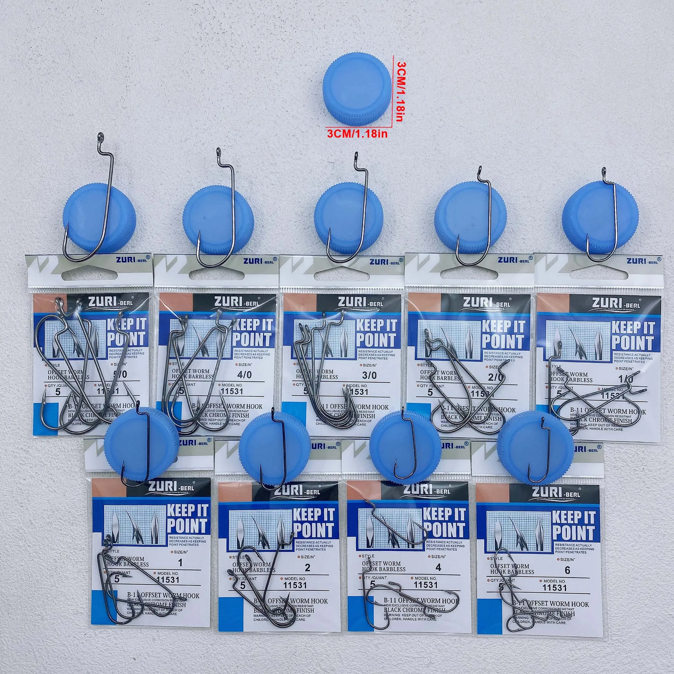 Anzuelos offset giro de manivela alta resistencia para lombriz - imagen 4