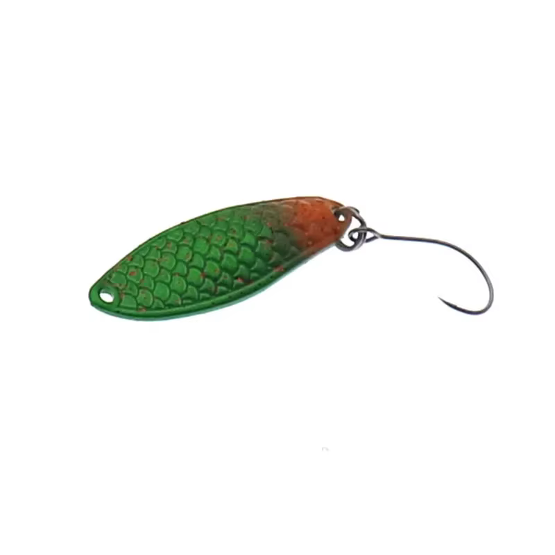 Cucharas trucha de cobre y latón con anzuelo individual - imagen 2
