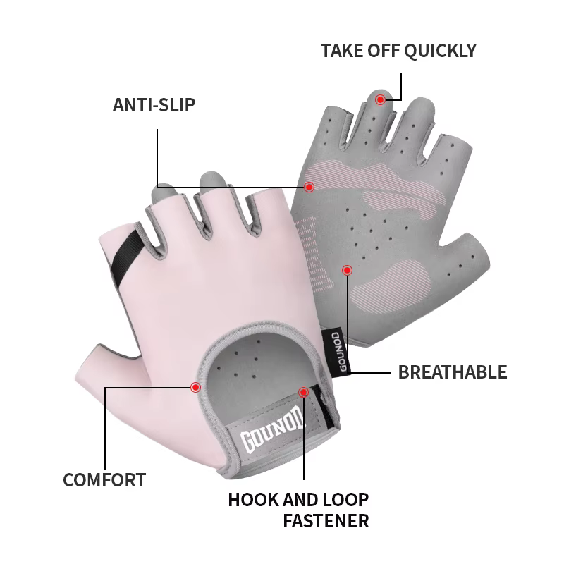 Guantes sin dedos de pesca y ciclismo, transpirables y antidesliz - imagen 5