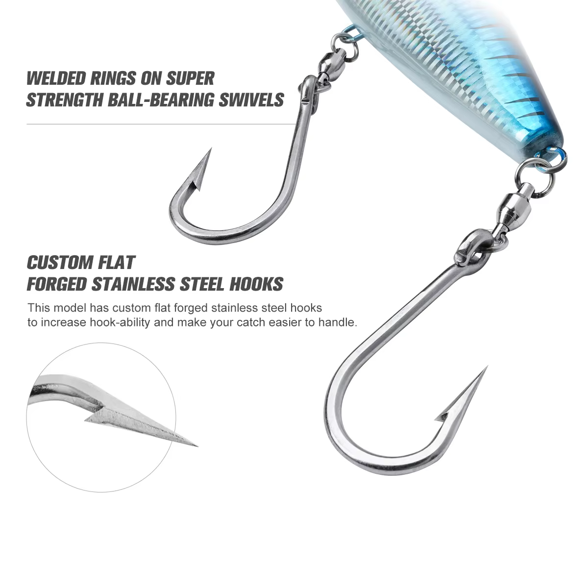 Noeby señuelo trolling 170mm 213g – Para atún y dorado - imagen 2