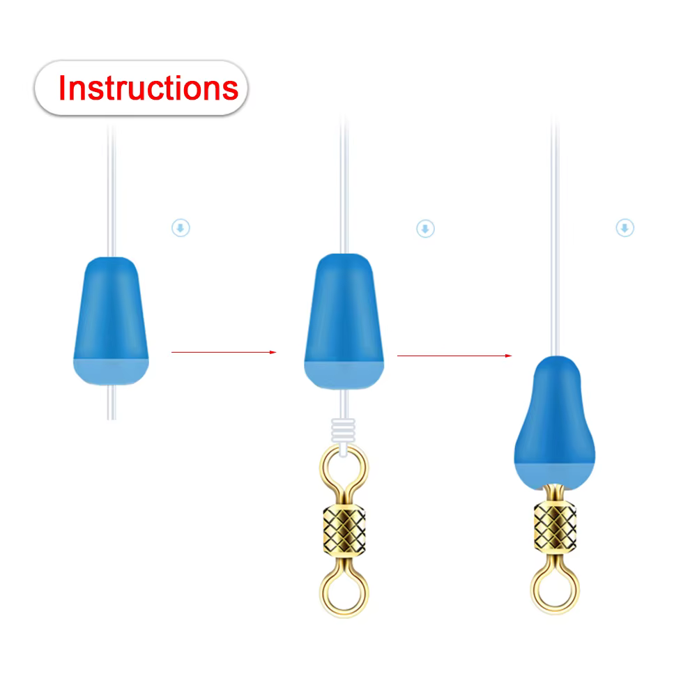Bobber de silicona - tapón ovalado para pesca con mosca y carpa - imagen 5