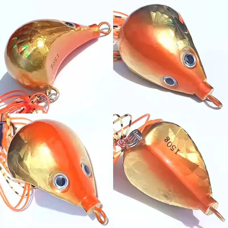 Inchiku jigging luminoso con ojos 3D de metal y plomo barco