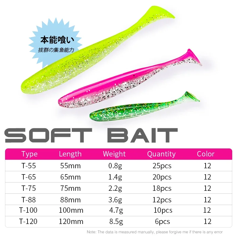 Tsurinoya T-tail – Vinilos de silicona para pesca - imagen 5