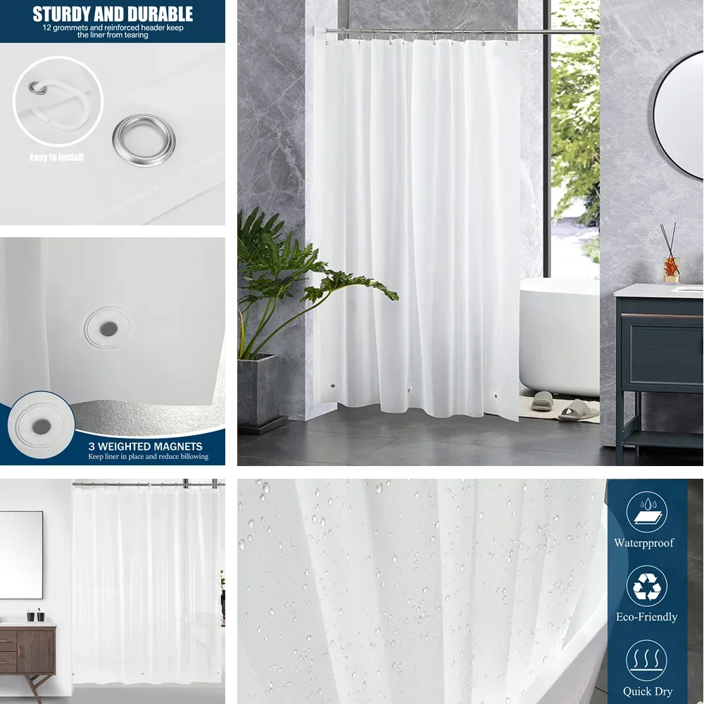 Sala de baño con cortina
