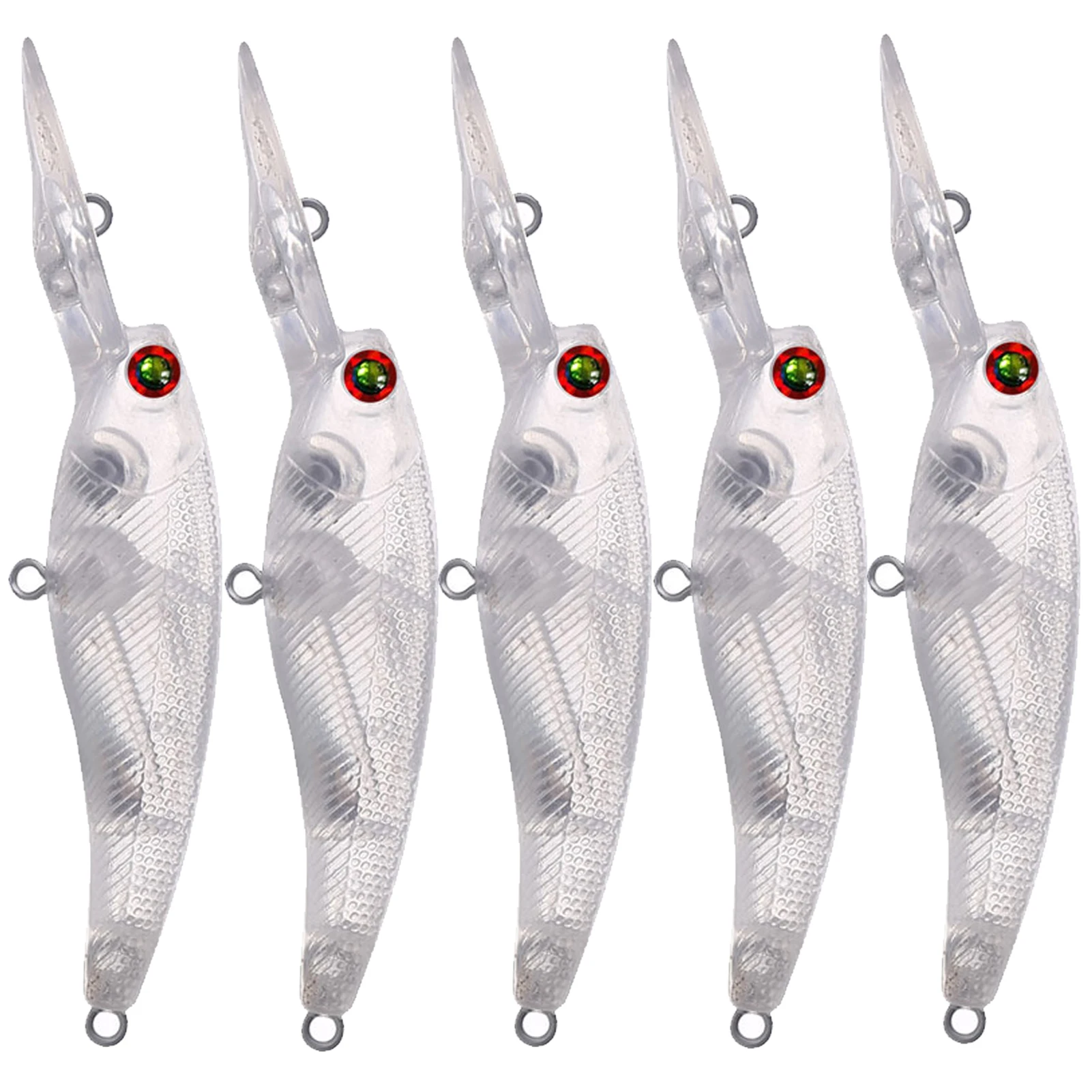 FREE FISHER Señuelos para pesca 3D ojo de pez DIY embrión transparente - imagen 5