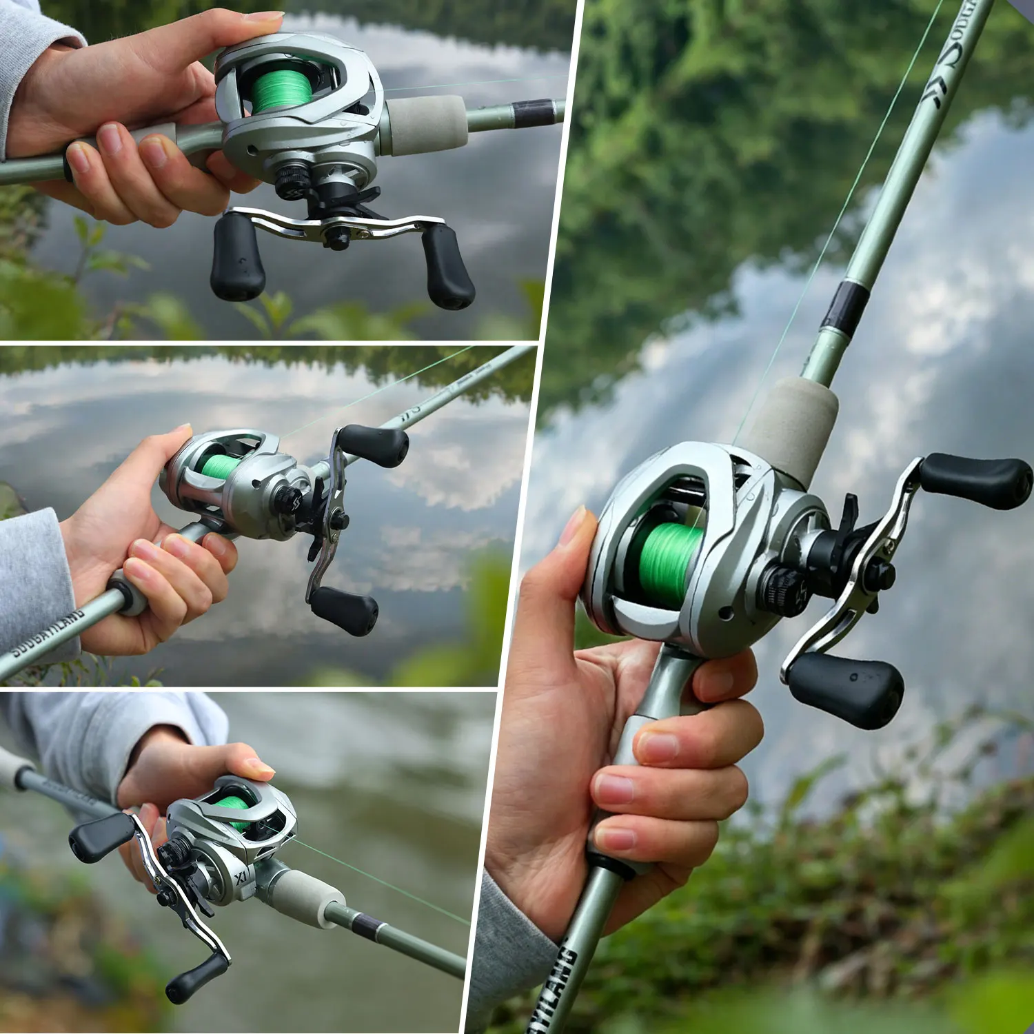 Carrete Sougayilang para pesca con freno magnético de aluminio CNC - imagen 5