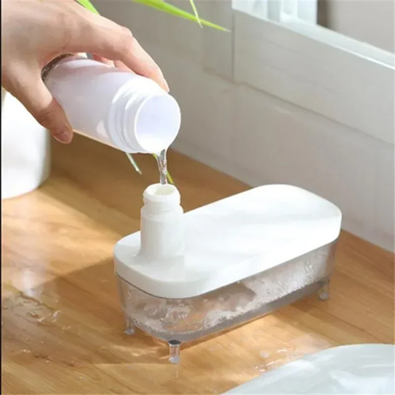 Dispensador de líquido con escurridor y soporte de jabón para cocina - imagen 2