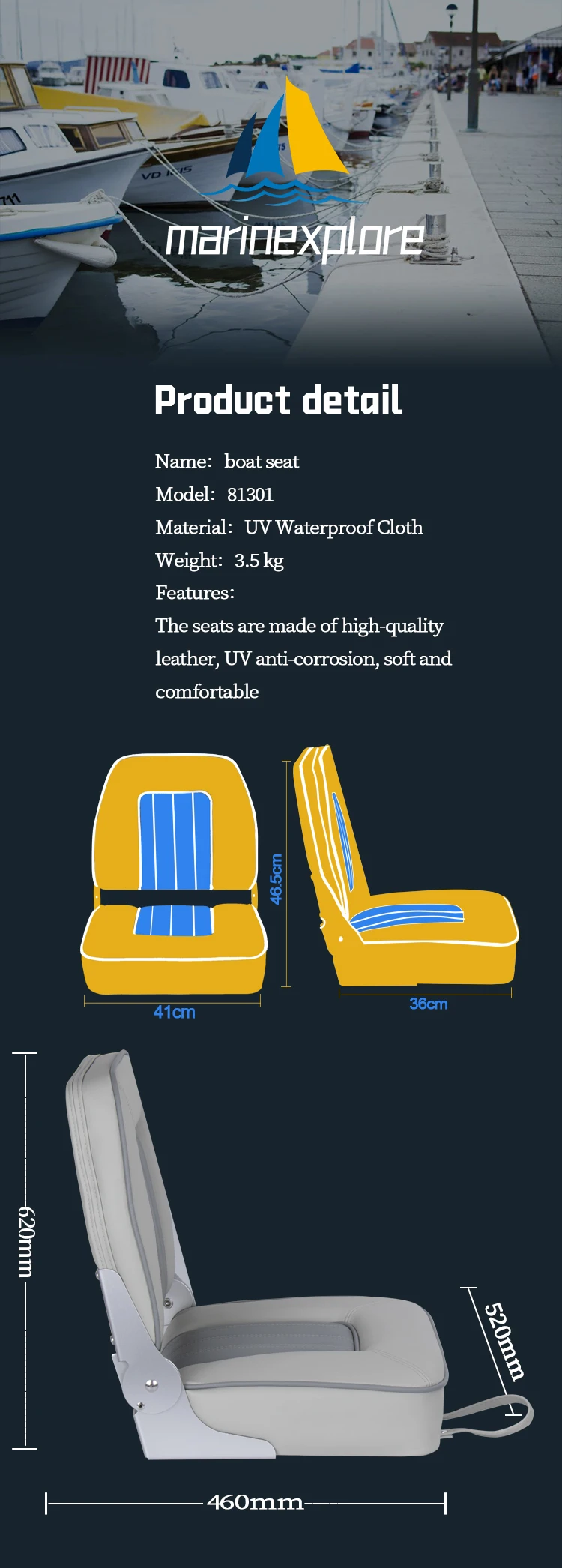 Asiento acolchado marinexplore