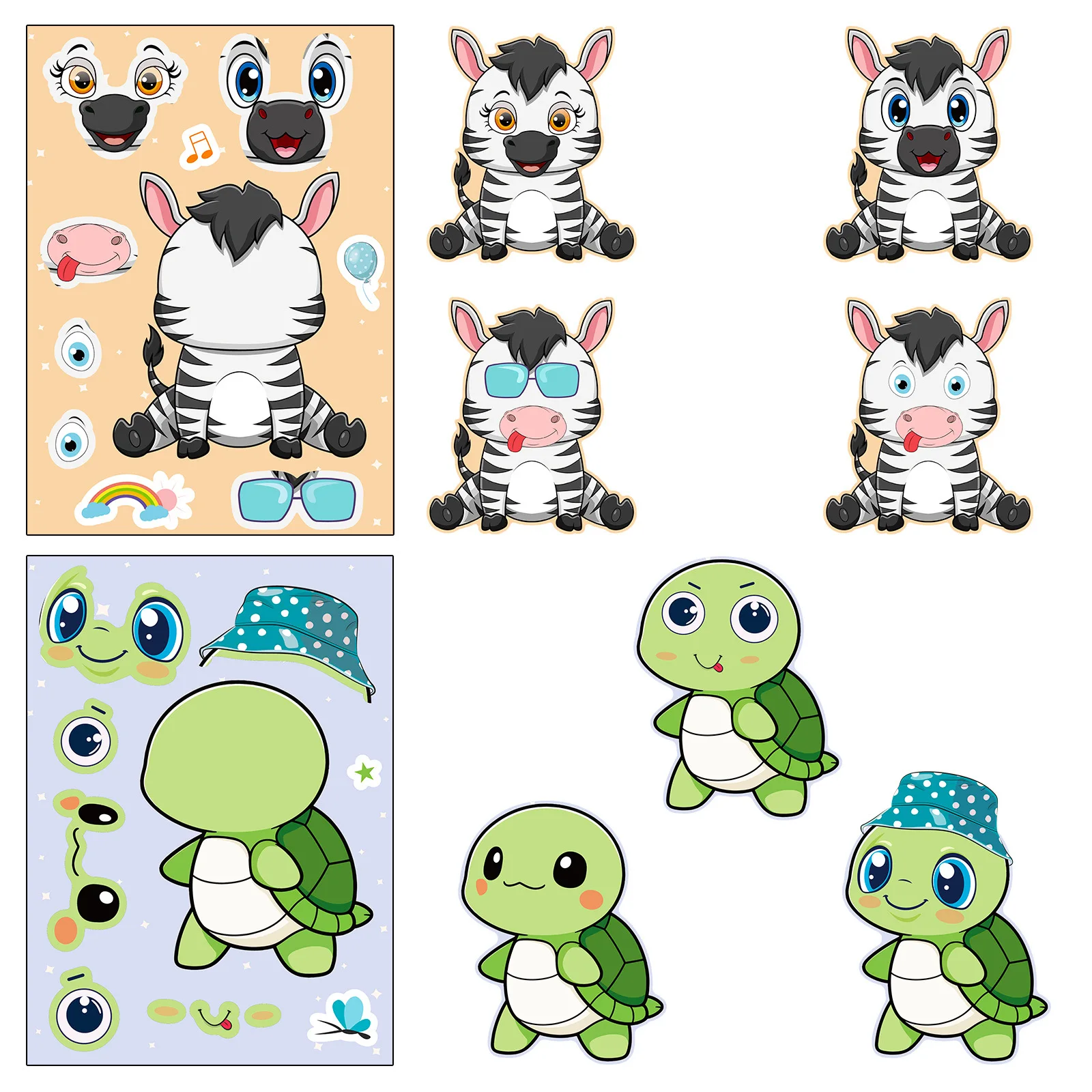 Variedad de animales incluidos en el set