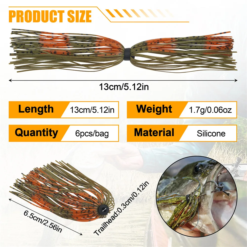 Faldas de Silicona para Spinnerbait y Buzzbait – Bass y Trucha - imagen 2