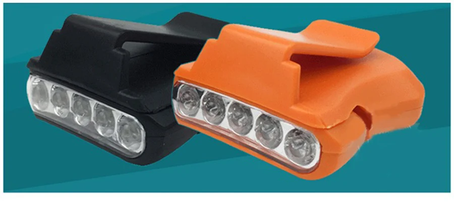 Linterna frontal LED Power 5 con clip para sombrero