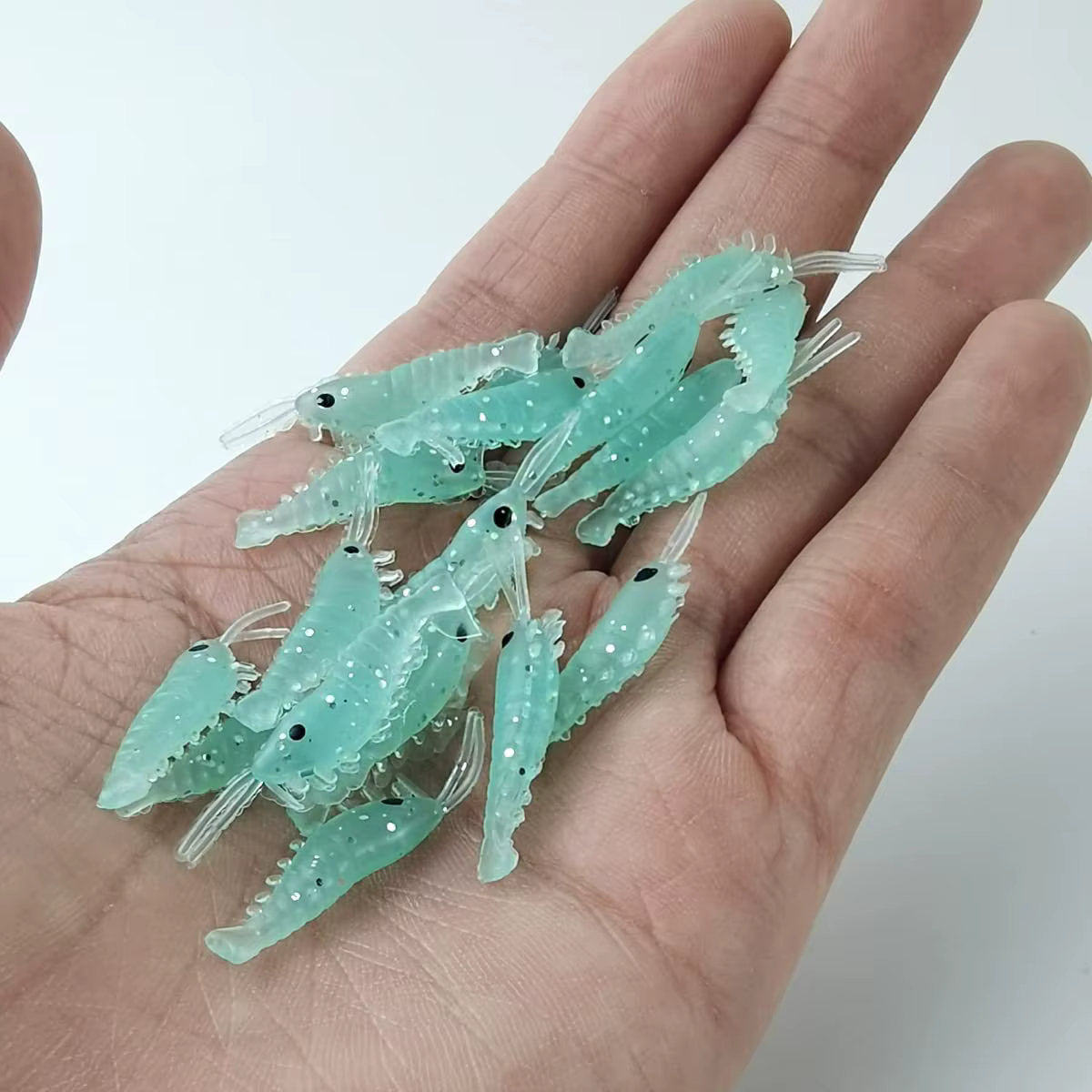 Cebo de camarón vinilo verde claro para carpa en agua dulce - imagen 3