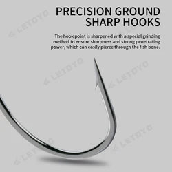 Anzuelos Jig Heads Letoyo – Acero al carbono, vástago ancho agua salada