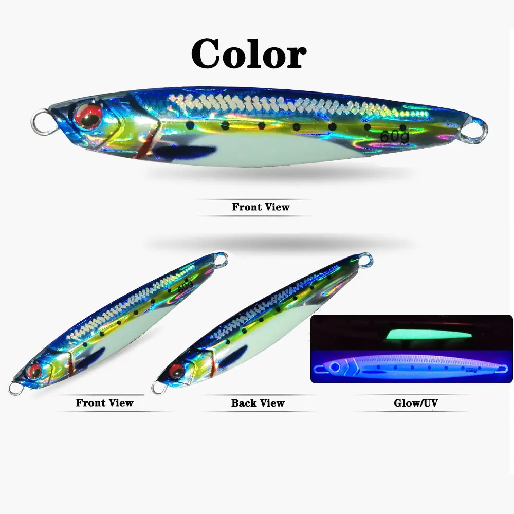 AS Slow Jig Señuelo UV 3D – Cebo Hundido 60-80g - imagen 4