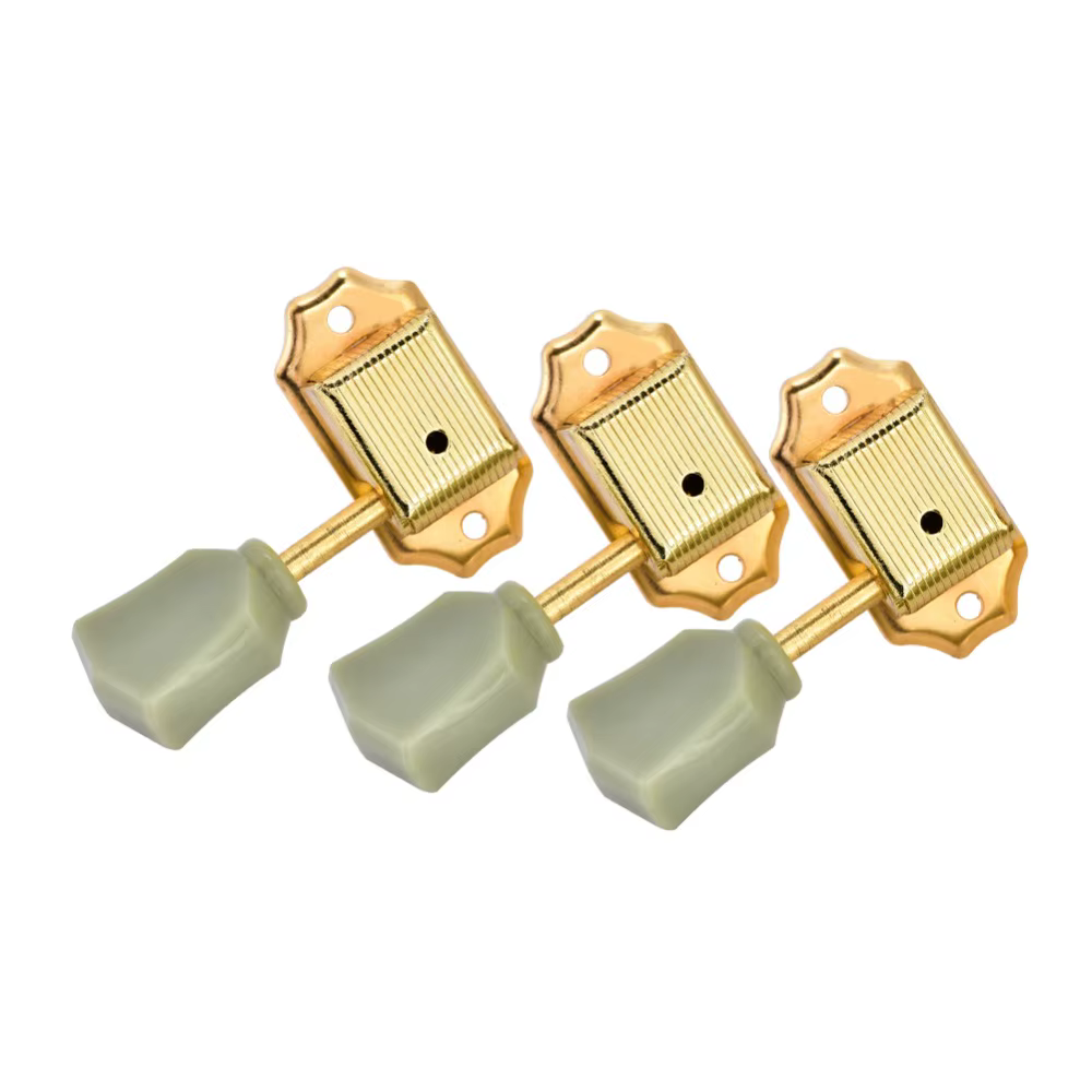 Clavijas de Afinación Vintage 3+3 para Guitarra – Acabado Oro y Jade - imagen 5