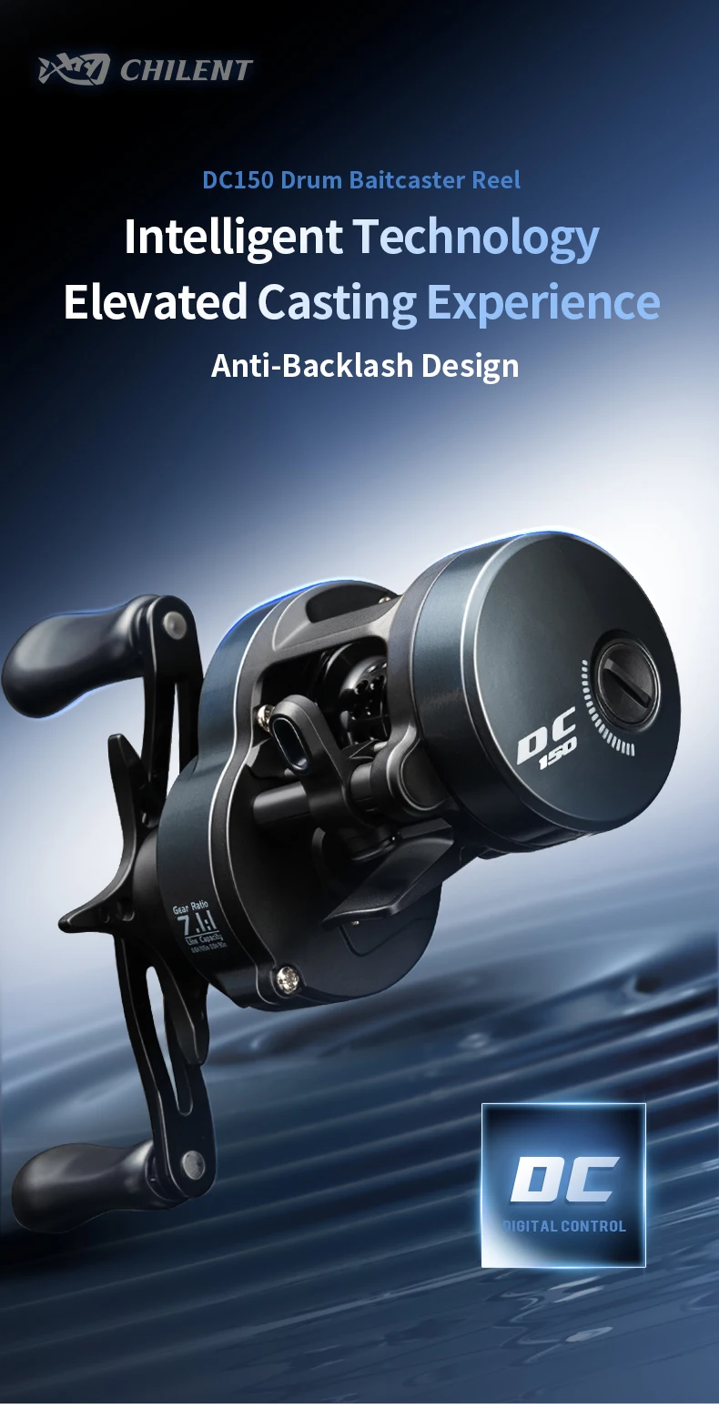 Detalle del carrete para baitcasting ligero
