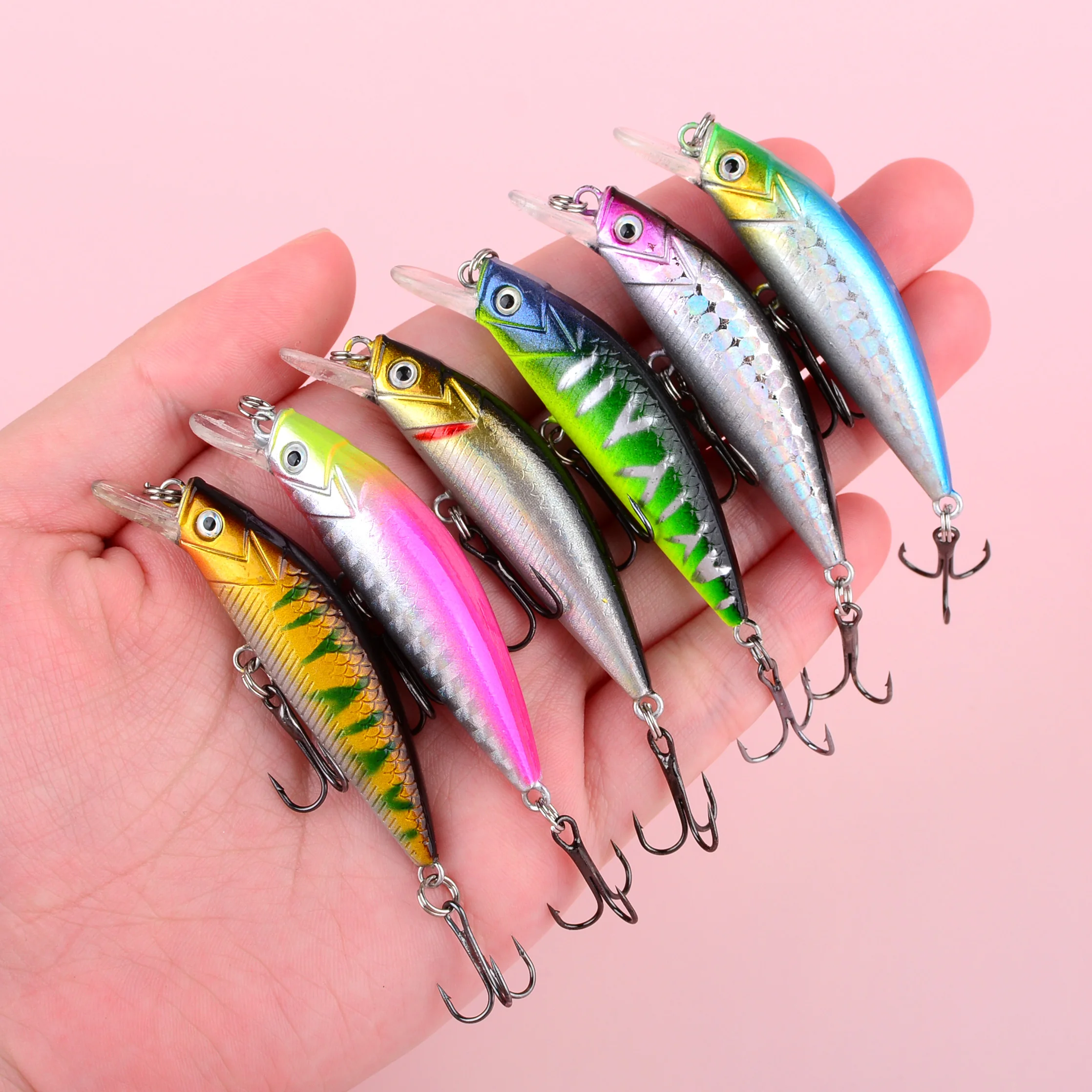 Crankbait sumergible de plástico duro para trucha y lubina - imagen 3