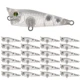Señuelos Popper sin pintar Free Fisher Mini – Cebo duro blanco - imagen 2