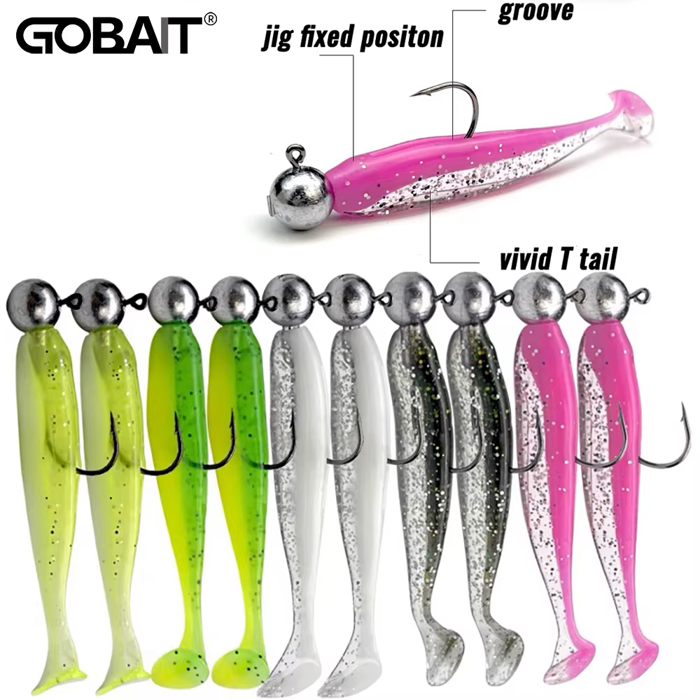 Kit vinilos Swimbait cola T con Jig Head para pesca de carpa - imagen 3