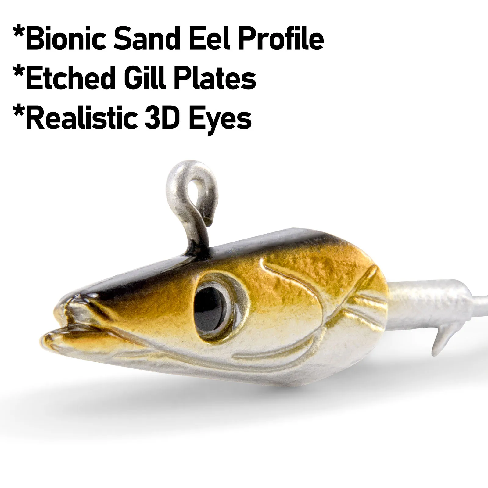 Cuerpo de anguila con detalle de branquias y ojos 3D