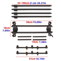 Soporte trípode aluminio plegable para cañas de carpa