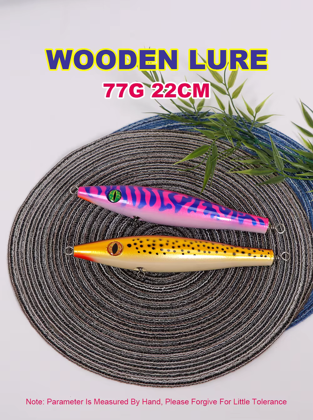 Señuelo flotante TOLU de madera para pesca en barco