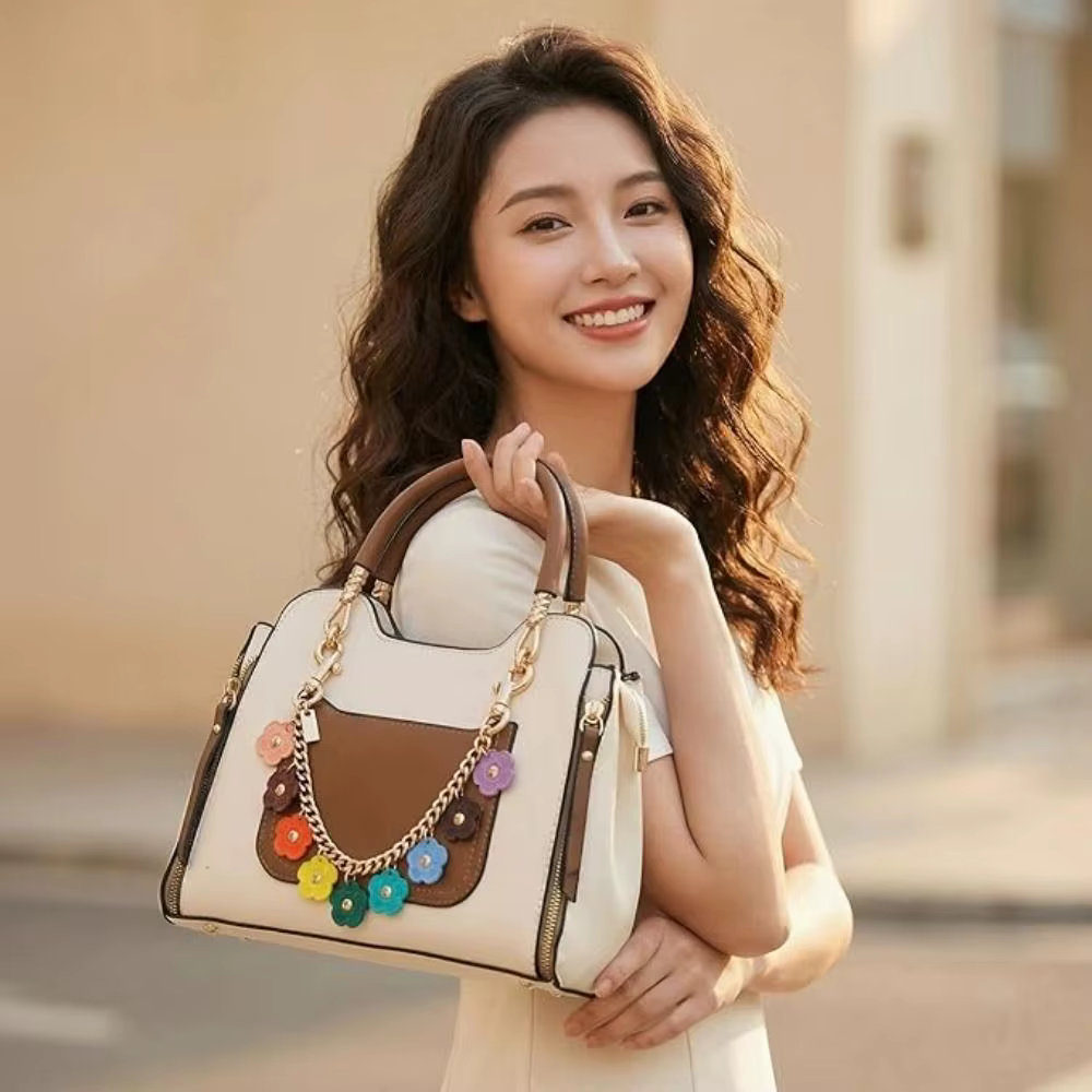 Colgante Metal Floral para Bolso – Colgante DIY con Diseño de Flores