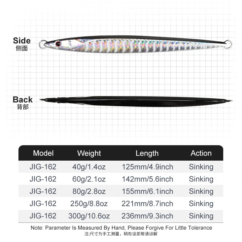 Jig metálico Obsession J162 con hundimiento rápido y glow UV - imagen 3