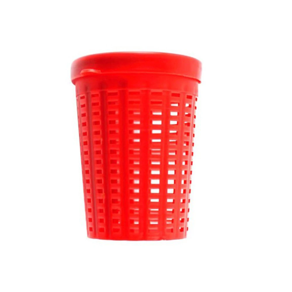 Cestas de cebo de plástico rojas para pesca deportiva