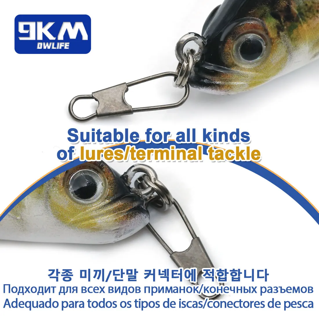 Broches de pesca - Clip de seguridad inoxidable agua dulce y salada - imagen 2