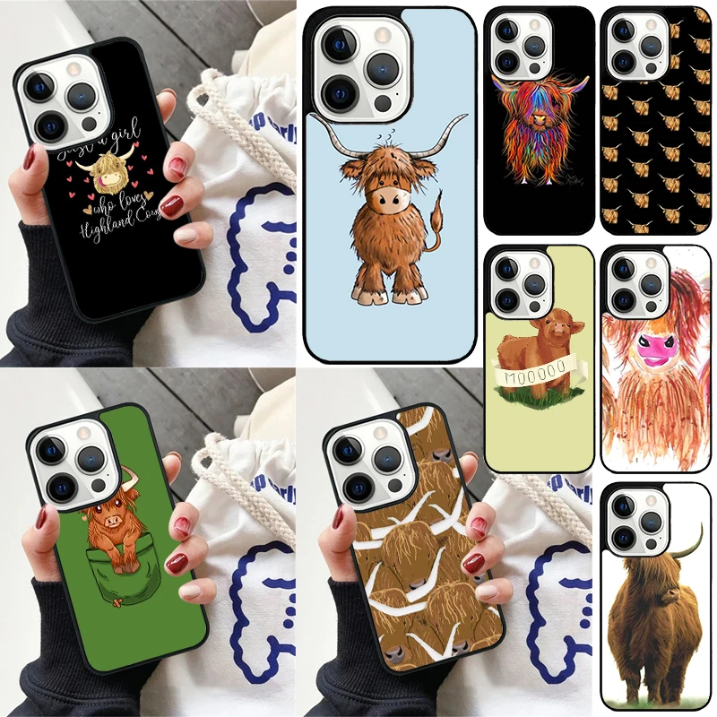 Funda iPhone 17 Air Highland Cows protectora para teléfono - imagen 2