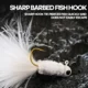 WALK FISH señuelos con cabeza metálica y plumas para pesca - imagen 2