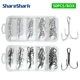 Anzuelos Triples con anillas divididas ShareShark – Acero carbono