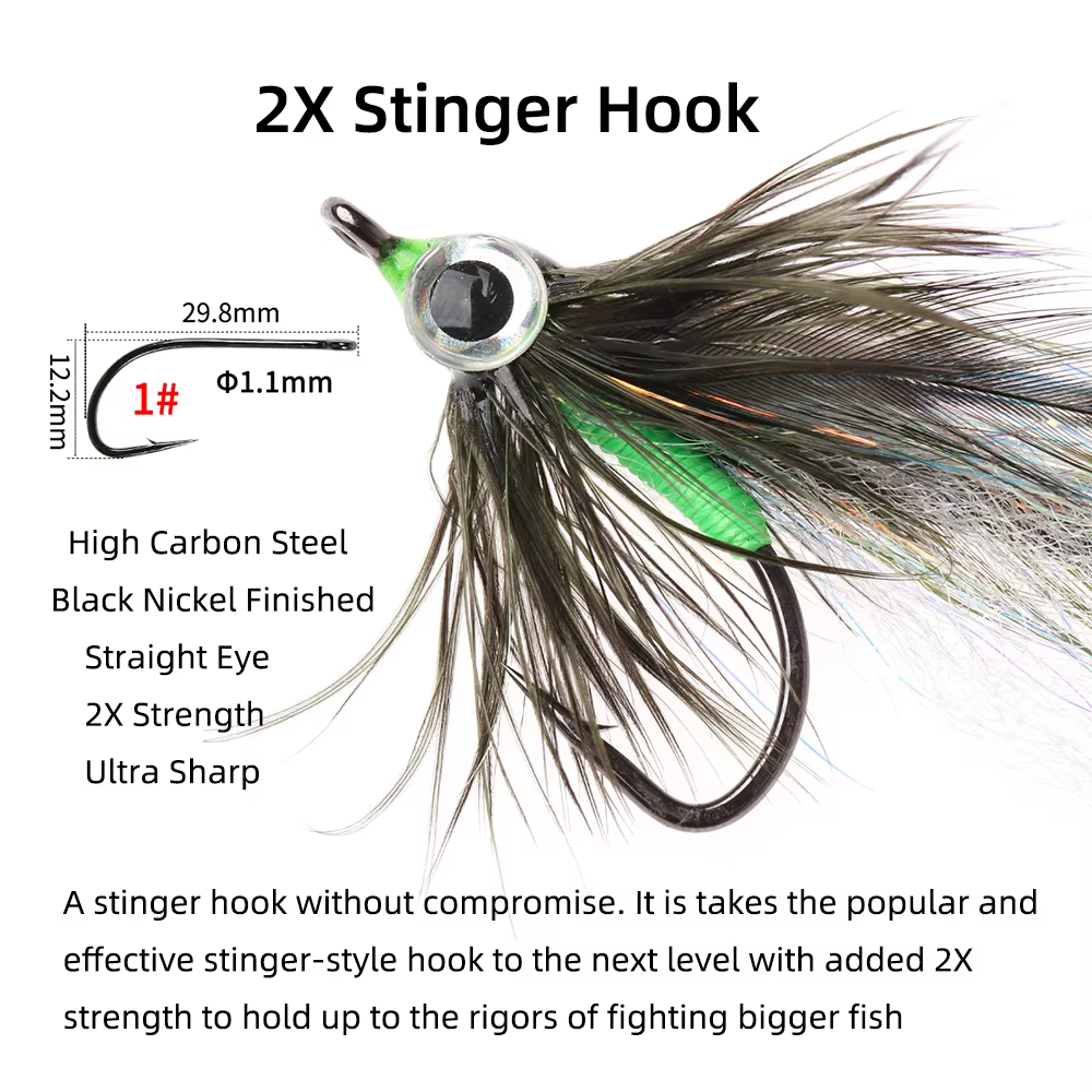 Wifreo Grizzly Hackle Mosca Baitfish Ojos 3D para Trucha y Lubina - imagen 4