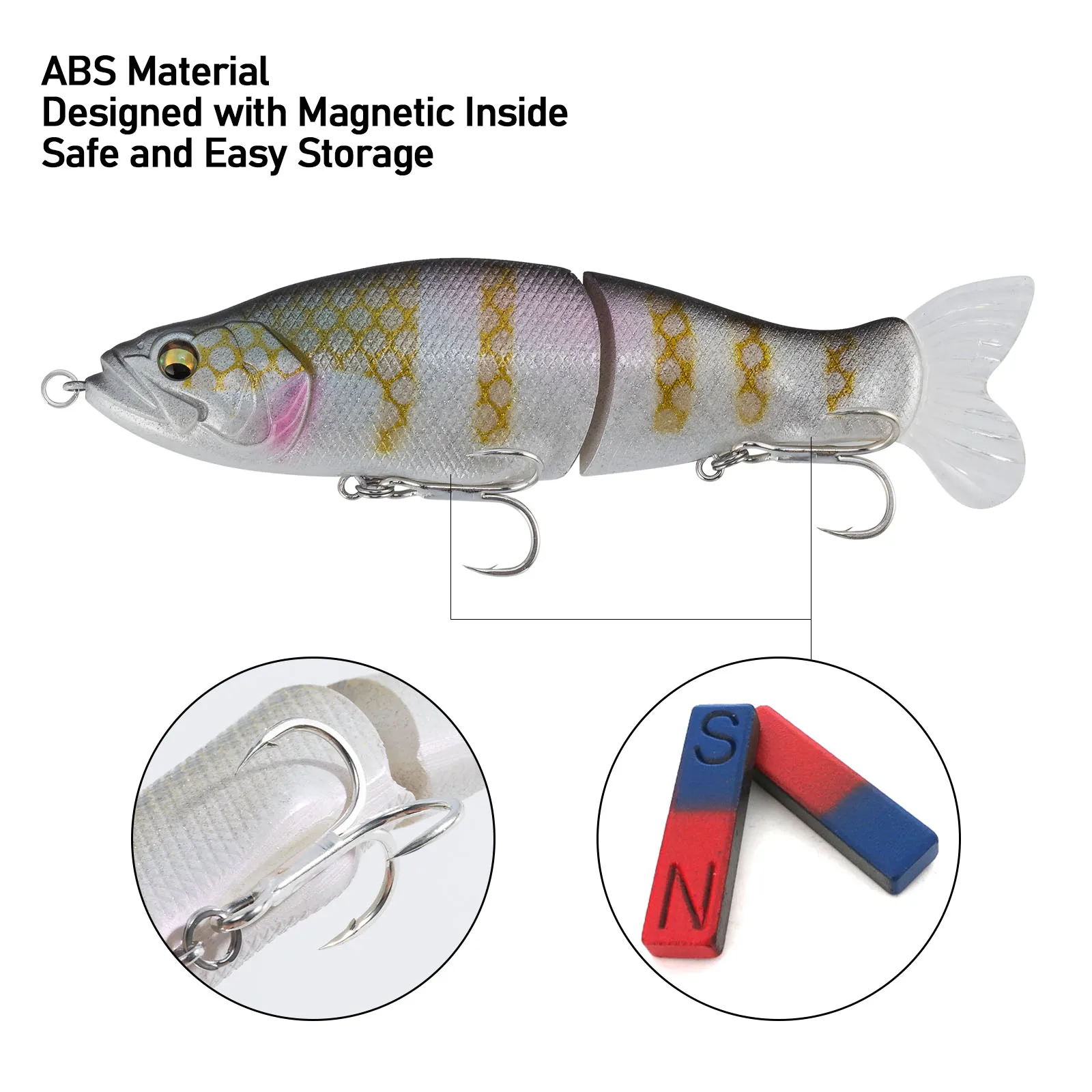 Swimbait multiarticulado hundimiento lento – Lucio y lubina