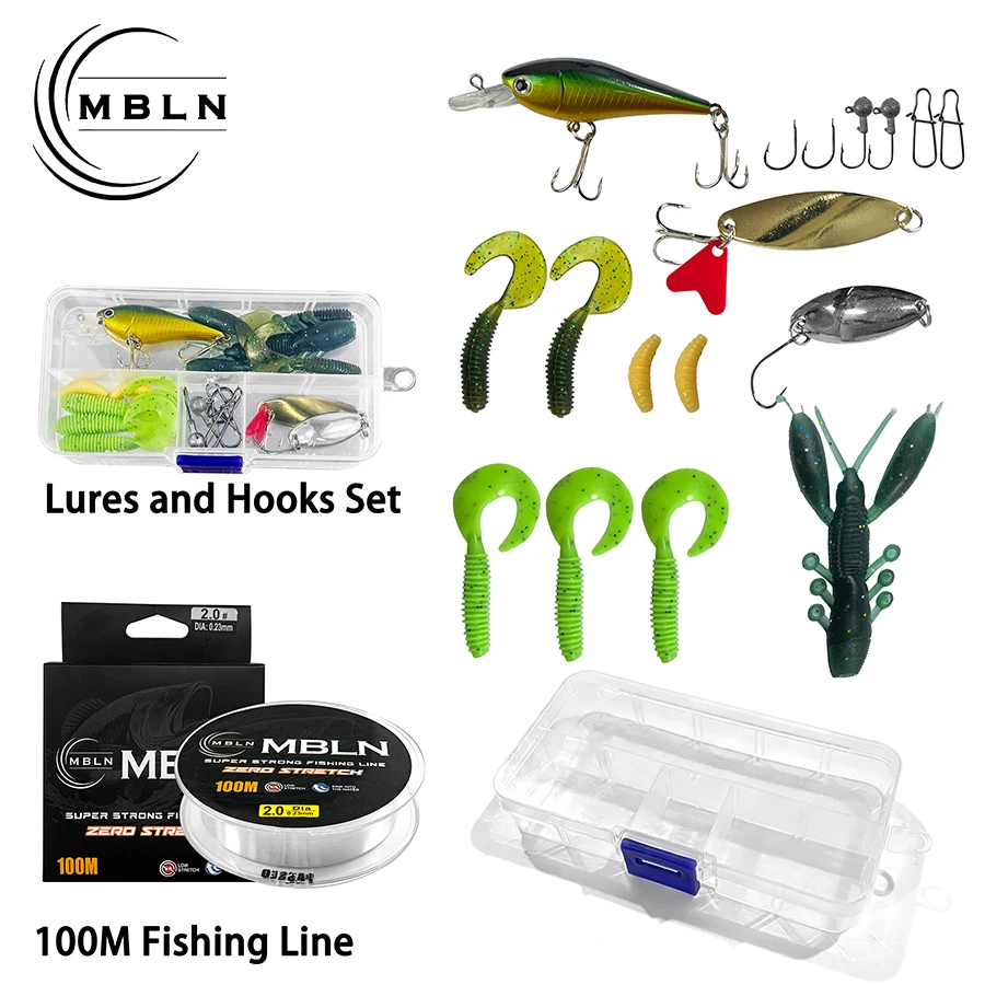 Accesorios de pesca incluidos en el kit MBLN