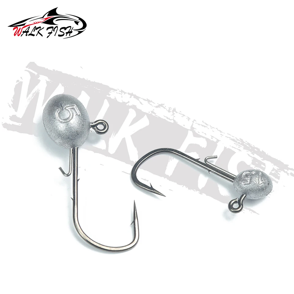 Anzuelos Jig Head WALK FISH – Púas dobles traseras para vinilo - imagen 4