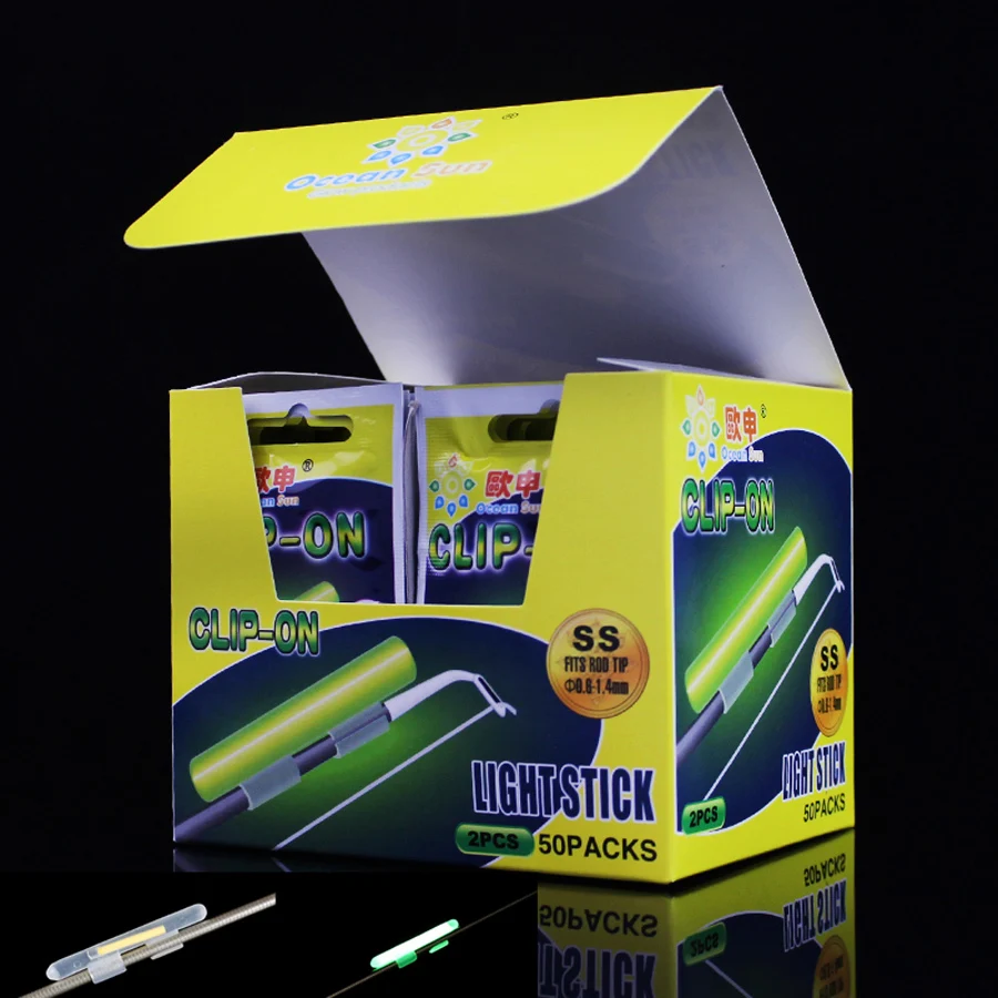 Barra luminosa química Clip On SS-XL – Verde para pesca nocturna - imagen 3