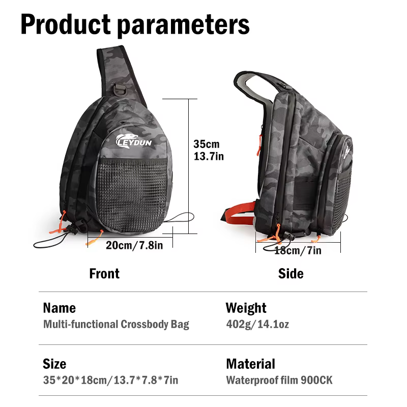 Bandolera impermeable Leydun – Bolsa de nailon gran capacidad - imagen 4