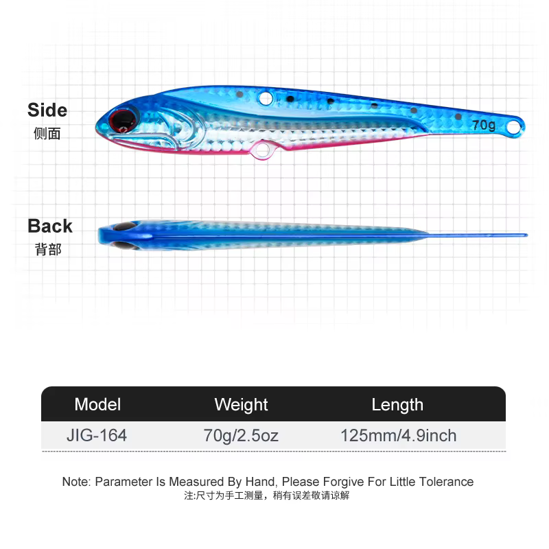 Teaser J164 VIB Metálico Luminoso de Hundimiento para Pesca Marina - imagen 5