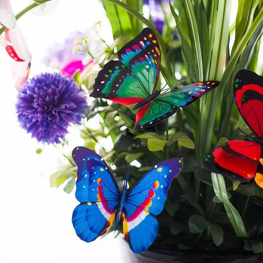 Mariposas decorativas doble capa para jardín y macetas - imagen 4